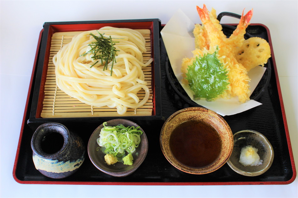 特大海老天天玉ざるうどん